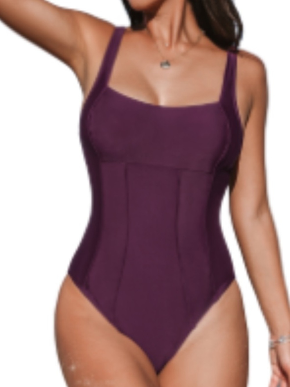 Cupshe Women's Atlantis Square Neck Tummy Control One-Piece